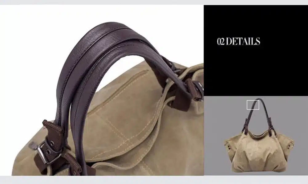 Women Fashion Canvas Handbags Retro Large Capacity Female Shoulder Bags Stylish Casual Crossbody Bags Classic Solid Totes TTOU 27