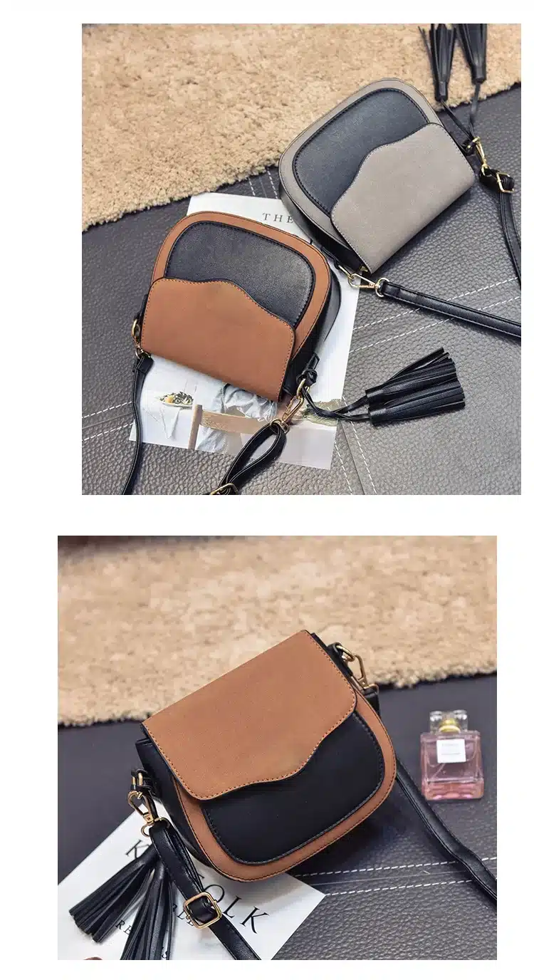 Free shipping, 2018 new trend women handbags, retro simple flap, fashion shoulder bag, tassel ornaments woman messenger bag. 24