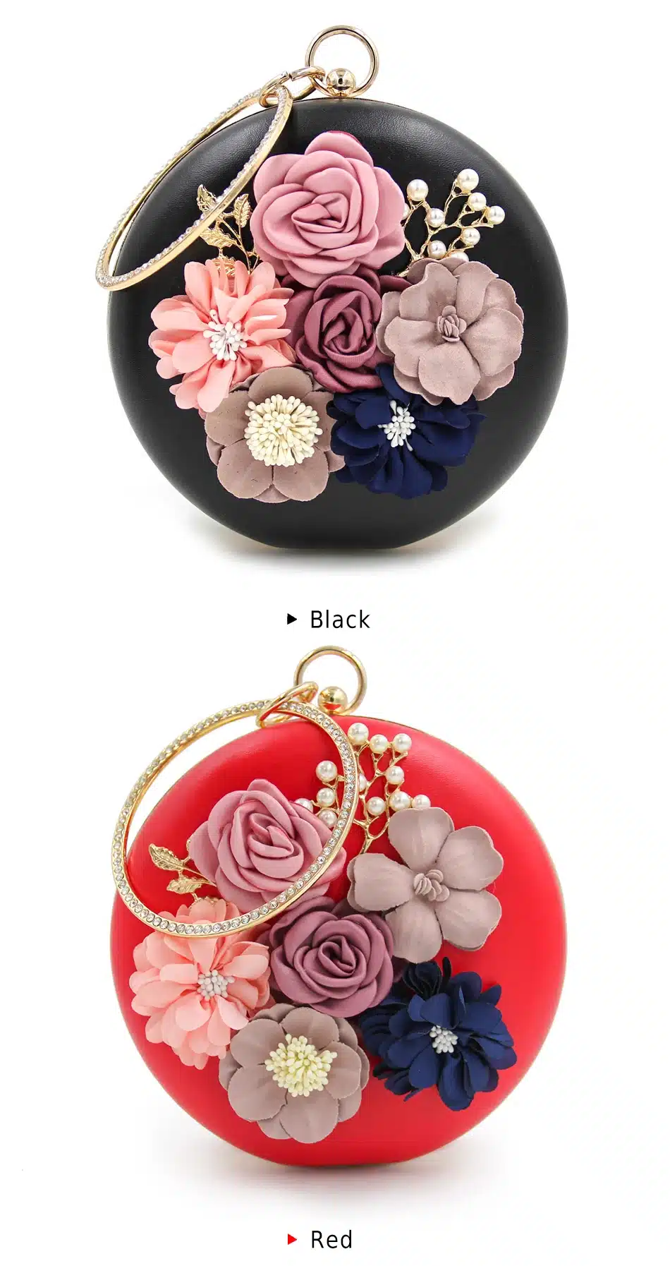 Milisente 2018 New Women Evening Clutches Bags Ladies Flower Wedding Bag Day Clutch Purse Female Party Bag 12