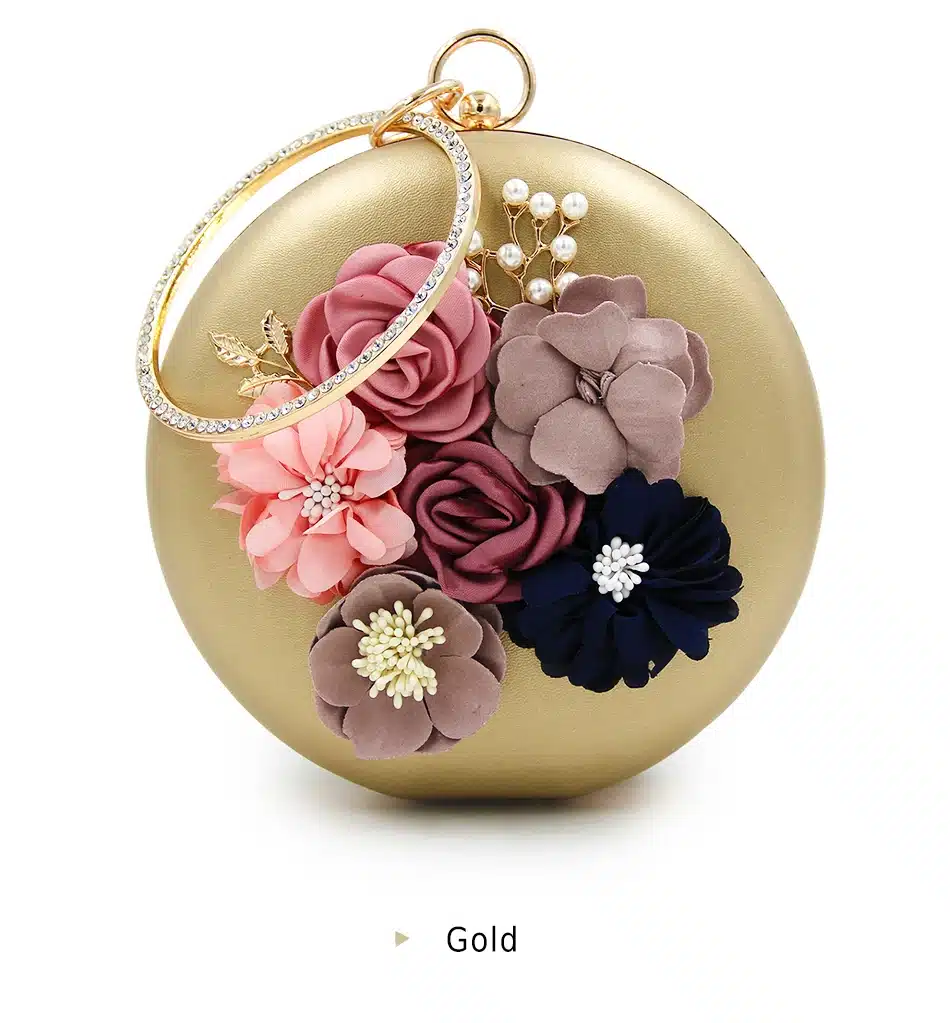 Milisente 2018 New Women Evening Clutches Bags Ladies Flower Wedding Bag Day Clutch Purse Female Party Bag 14