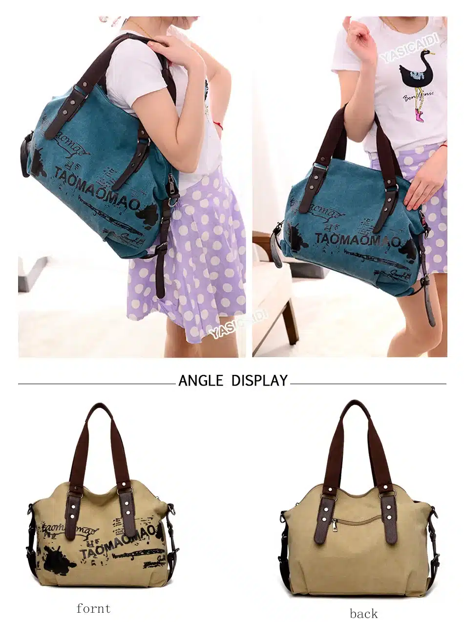 Vintage Graffiti Women's Bag Canvas Handbag Female Famous Designer Shoulder Bag Ladies Tote Fashion Large Sac a Main bolsos Muje 8