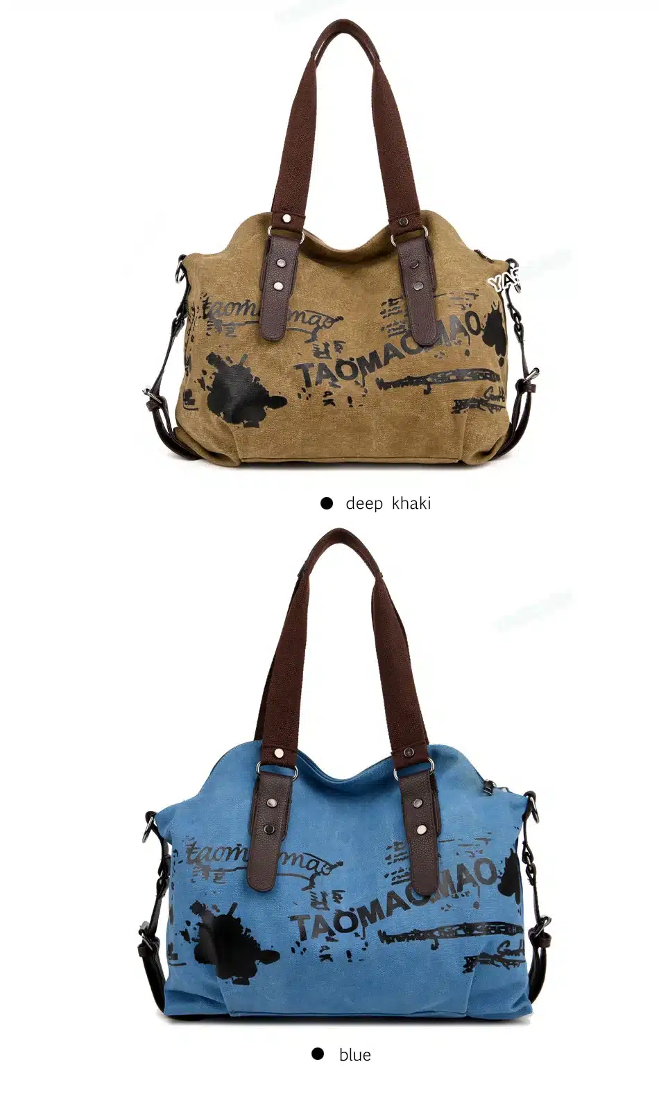 Vintage Graffiti Women's Bag Canvas Handbag Female Famous Designer Shoulder Bag Ladies Tote Fashion Large Sac a Main bolsos Muje 11