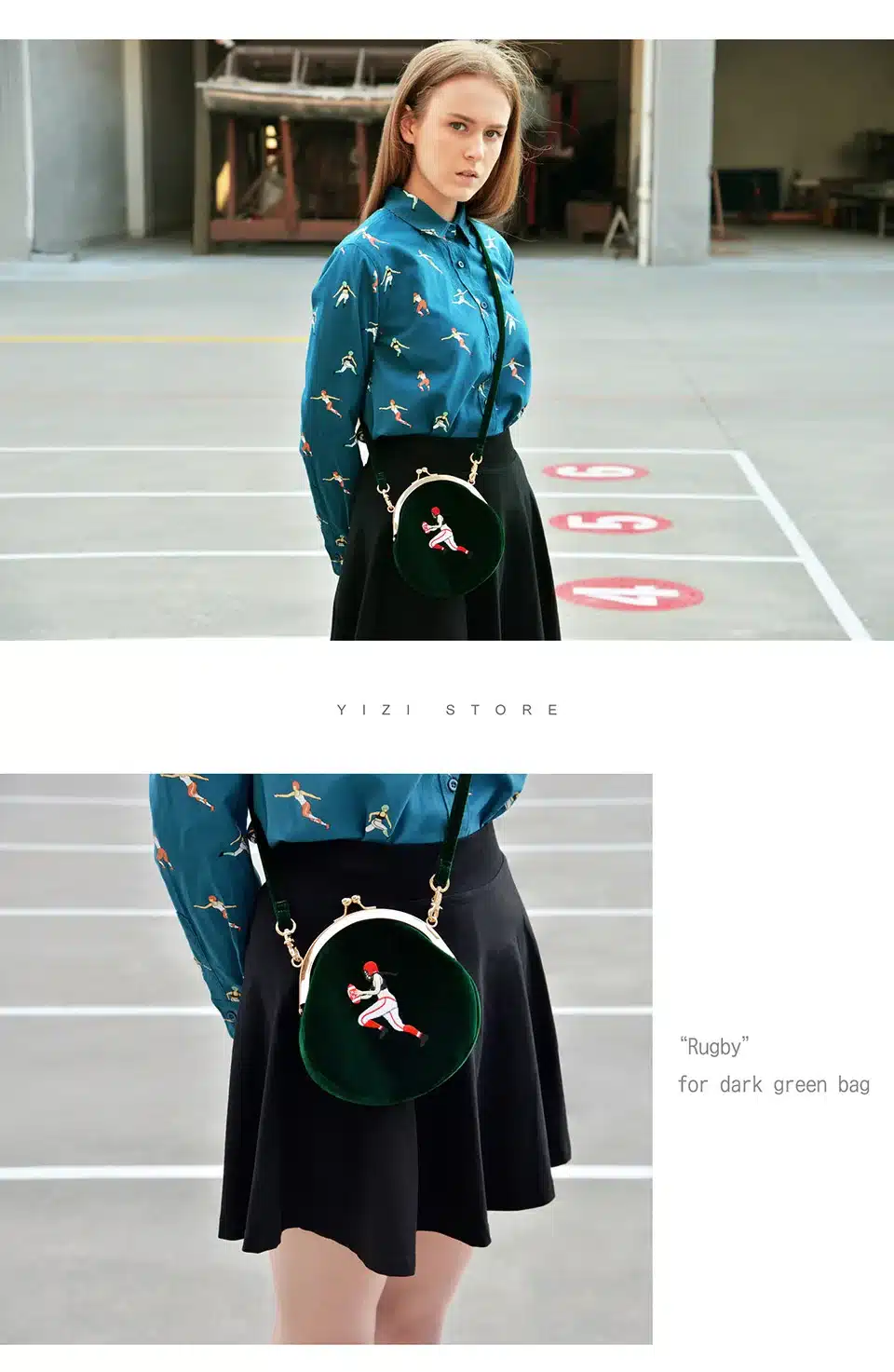 YIZISToRe Vintage Velvet Embroidery Women Messenger Bags In Semi-circle Round Shape Original Designed(FUN KIK) 3