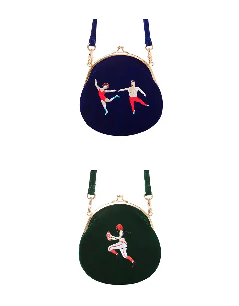 YIZISToRe Vintage Velvet Embroidery Women Messenger Bags In Semi-circle Round Shape Original Designed(FUN KIK) 11