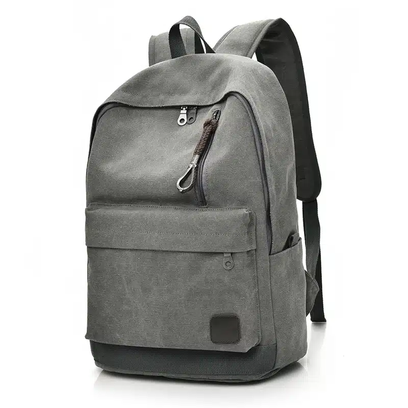 DIDA BEAR 2017 Women Men Canvas Backpacks Large School Bags For Teenager Boys Girls Travel Laptop Backbag Mochila Rucksack Grey 3