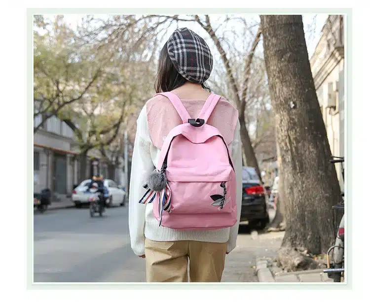 2018 New Women Canvas Backpacks High Quality School Bags for Teenage Girls Fashion Colleage Students Backbag Women Rucksacks 9