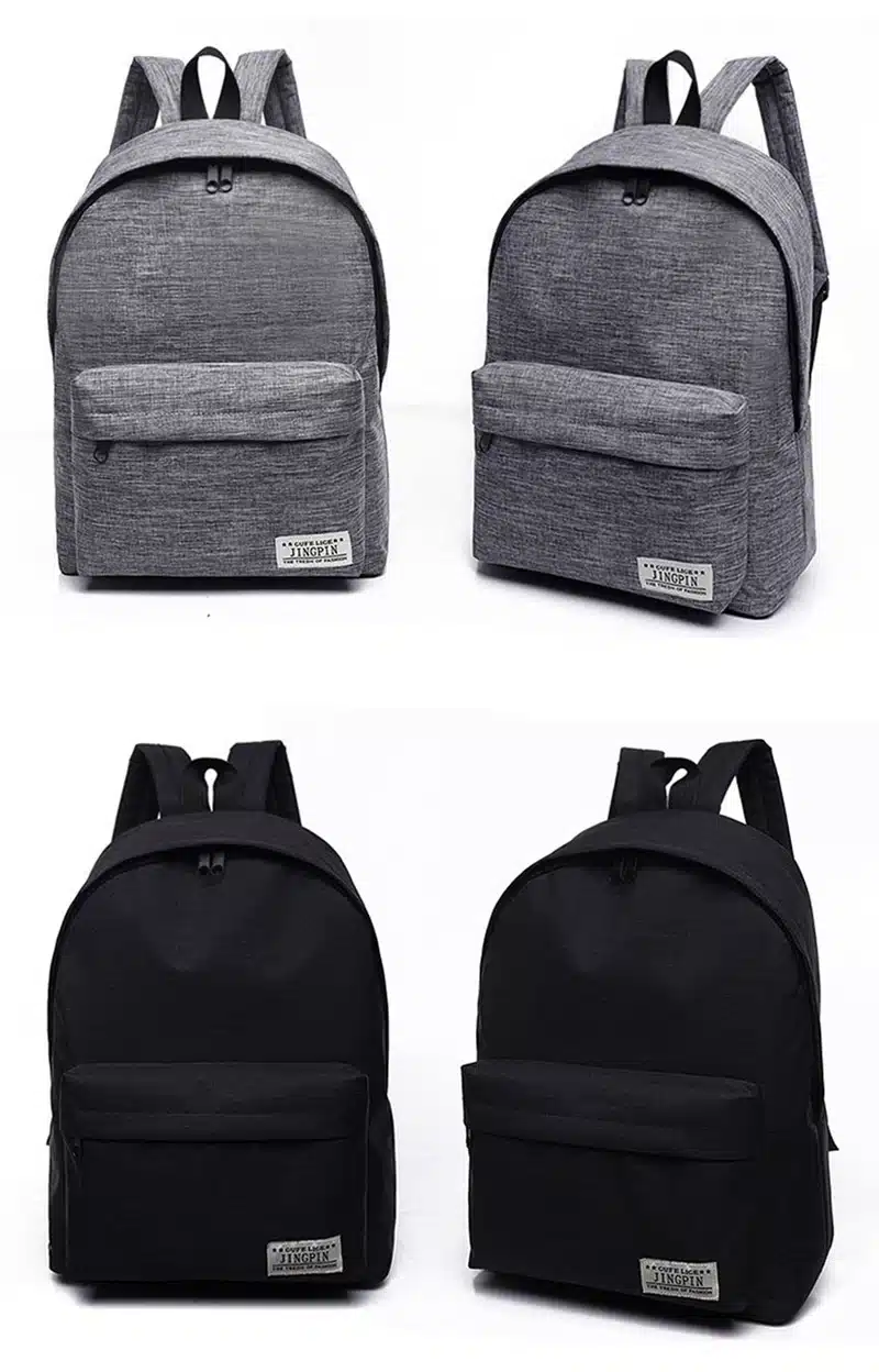 DIDA BEAR Brand Canvas Men Women Backpacks Large School Bags For Teenager Boy Girls Travel Laptop Backbag Mochila Rucksack Grey 17