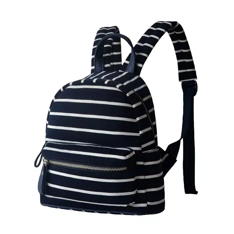 DIDA BEAR Women Small Canvas Backpacks Cute School Backpack For Teenagers Girl Stripe Travel Bag Female Backbag Mochila Rucksack 21