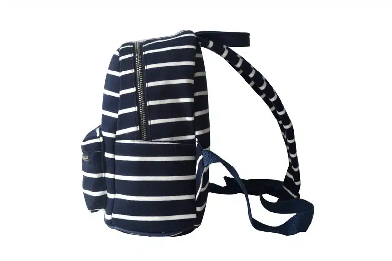 DIDA BEAR Women Small Canvas Backpacks Cute School Backpack For Teenagers Girl Stripe Travel Bag Female Backbag Mochila Rucksack 22