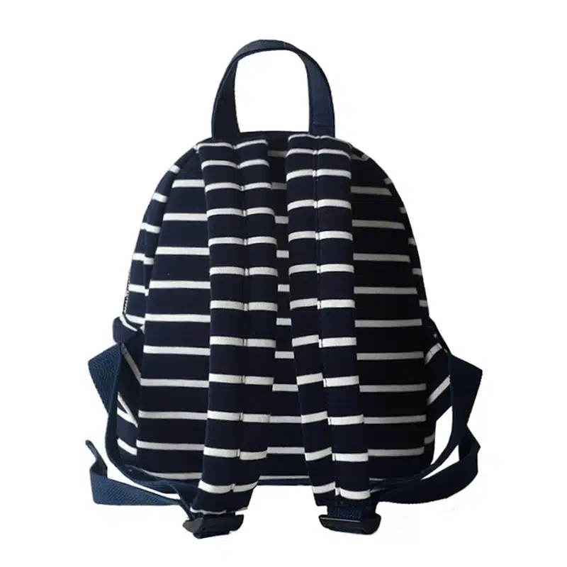 DIDA BEAR Women Small Canvas Backpacks Cute School Backpack For Teenagers Girl Stripe Travel Bag Female Backbag Mochila Rucksack 23