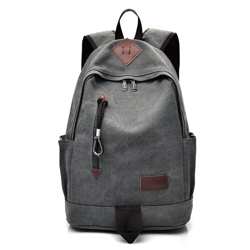 DIDA BEAR New Unisex Men Canvas Backpacks Large School Bags For Teenagers Boys Girls Travel Laptop Backbag Mochila Rucksack Grey 21