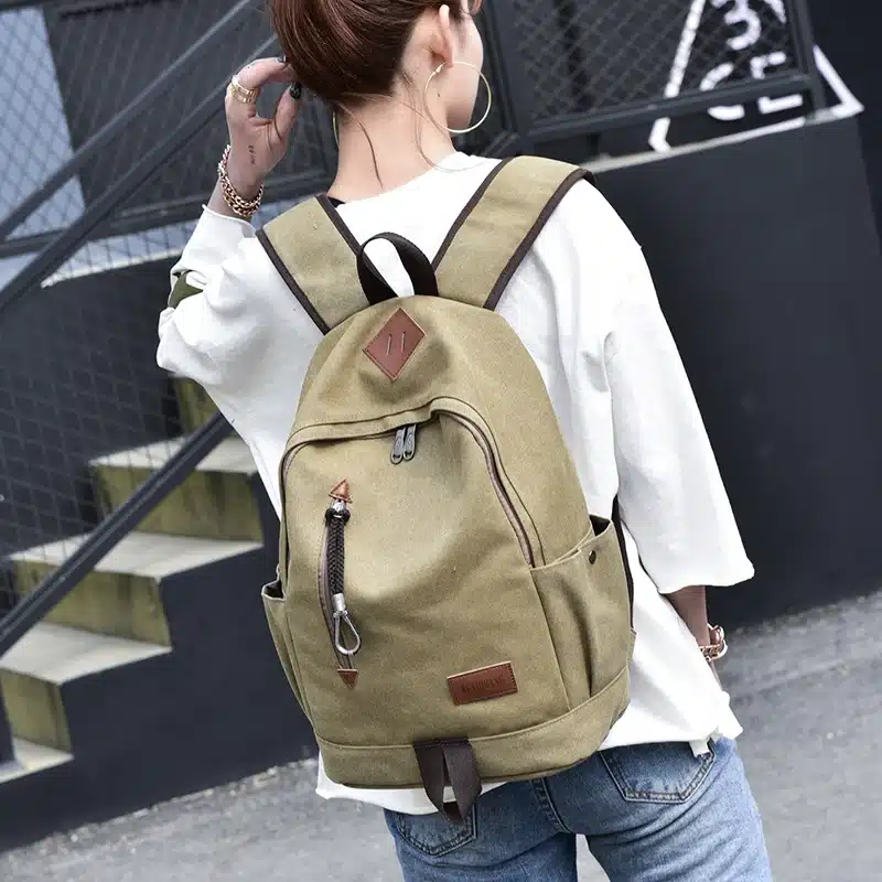 DIDA BEAR New Unisex Men Canvas Backpacks Large School Bags For Teenagers Boys Girls Travel Laptop Backbag Mochila Rucksack Grey 28
