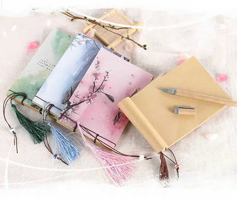 EZONE1PC Chinese Style Vintage Diary Retro NoteBook Sketchbook Stationery Office School Supplies Day Planner Gift for Kids 13