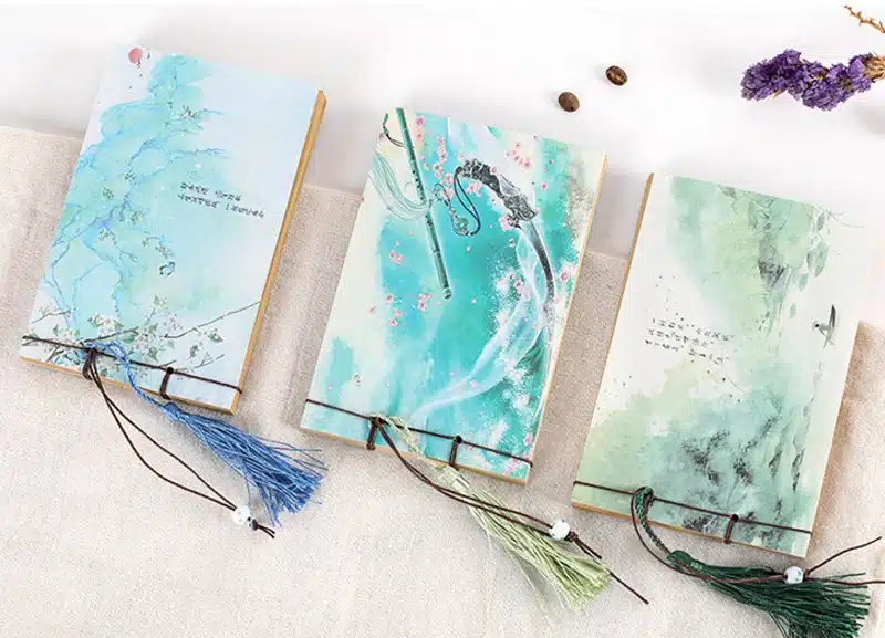 EZONE1PC Chinese Style Vintage Diary Retro NoteBook Sketchbook Stationery Office School Supplies Day Planner Gift for Kids 19