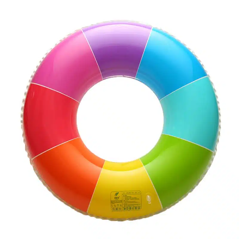 New Rainbow Inflatable Swimming Ring Swim Float Summer Beach Water Fun Pool Toys For Adults Children Kids 13