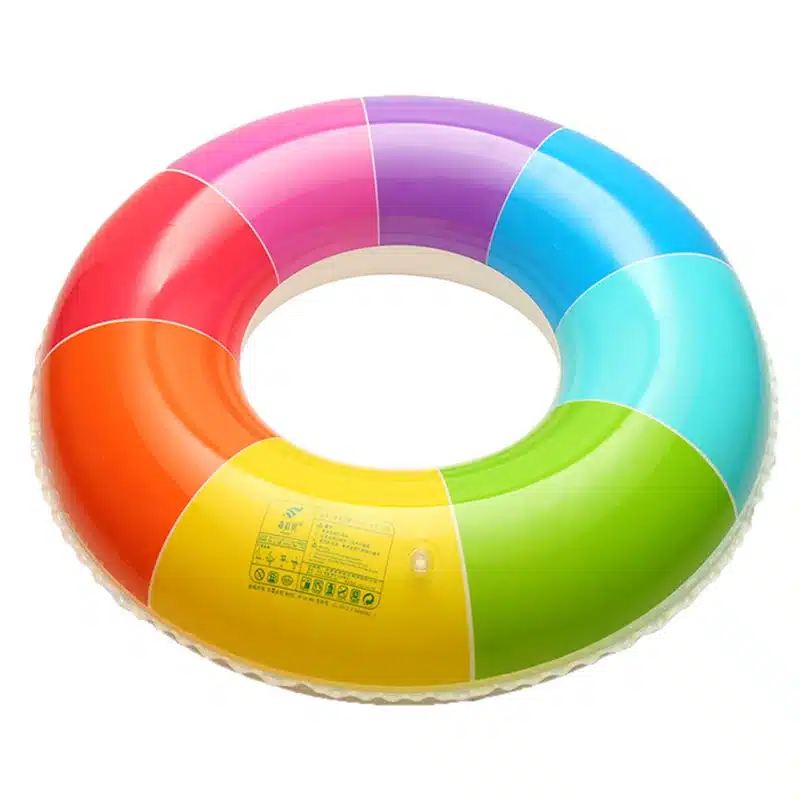 New Rainbow Inflatable Swimming Ring Swim Float Summer Beach Water Fun Pool Toys For Adults Children Kids 14