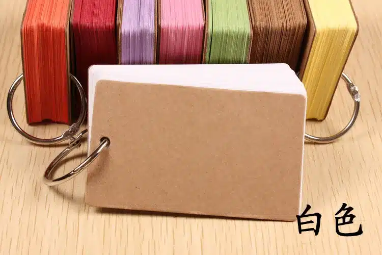 Cute Kawaii Candy Color Blank Kraft Paper Memo Pads Portable Notepads Words Cards Kids Gift Stationery School Supplies 14