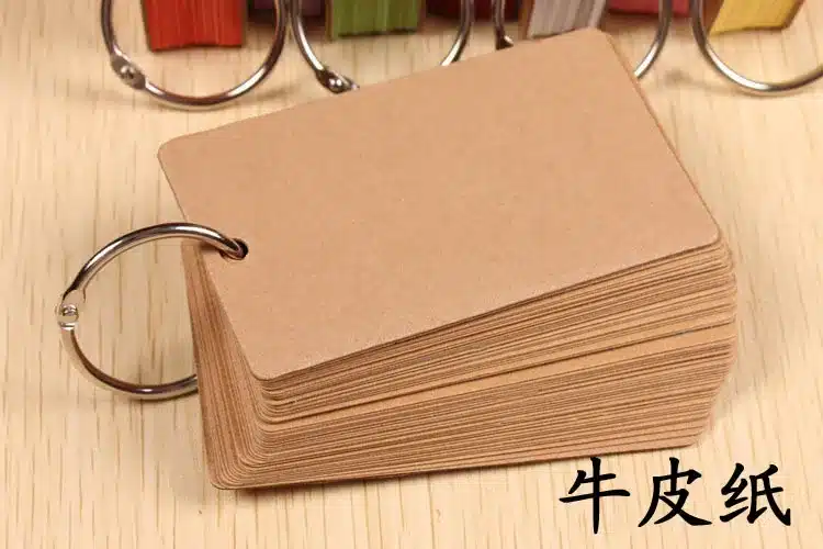 Cute Kawaii Candy Color Blank Kraft Paper Memo Pads Portable Notepads Words Cards Kids Gift Stationery School Supplies 18