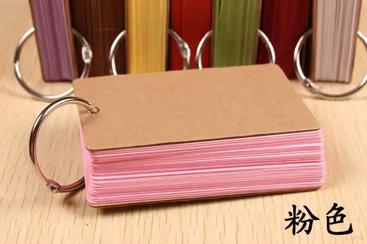 Cute Kawaii Candy Color Blank Kraft Paper Memo Pads Portable Notepads Words Cards Kids Gift Stationery School Supplies 17