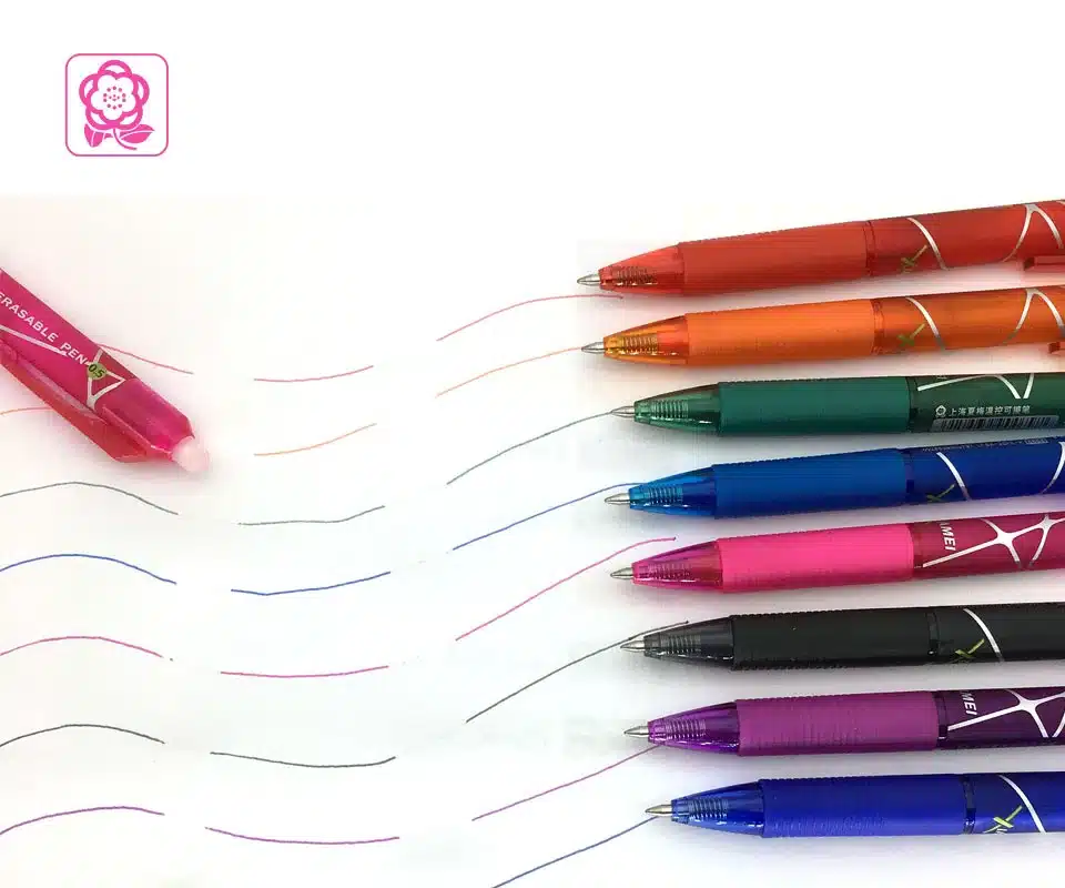 Xiamei 0.5mm Erasable Pen Friction Erasable Gel Ink Pen Student Stationery Black Gel Pens Office School Supplies 8 Colors Choice 11