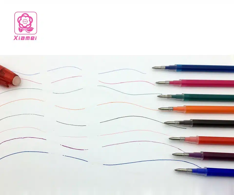 Xiamei 0.5mm Erasable Pen Friction Erasable Gel Ink Pen Student Stationery Black Gel Pens Office School Supplies 8 Colors Choice 17