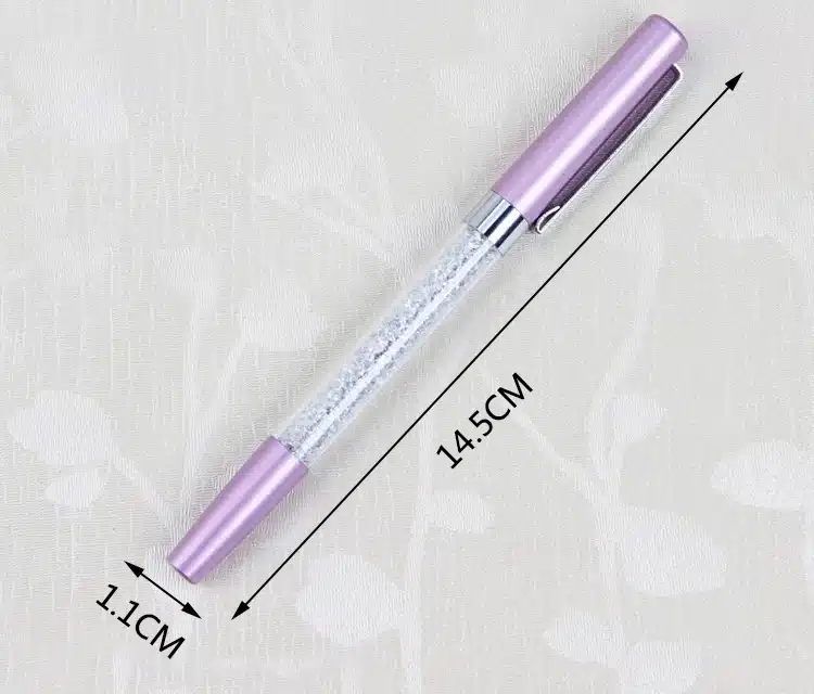 PHANTACI Creative Metal Crystal Diamond Ball Pen Set Stationery Refill 0.5mm Signature Ballpoint Pen for Office School Supplies 12