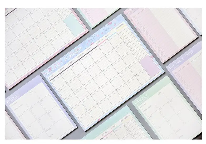Lovely Floral Monthly Paper Pad 20 Sheets 21*28.5cm DIY Monthly Planner Desk Agenda Gift School Office Supplies Free Shipping 12