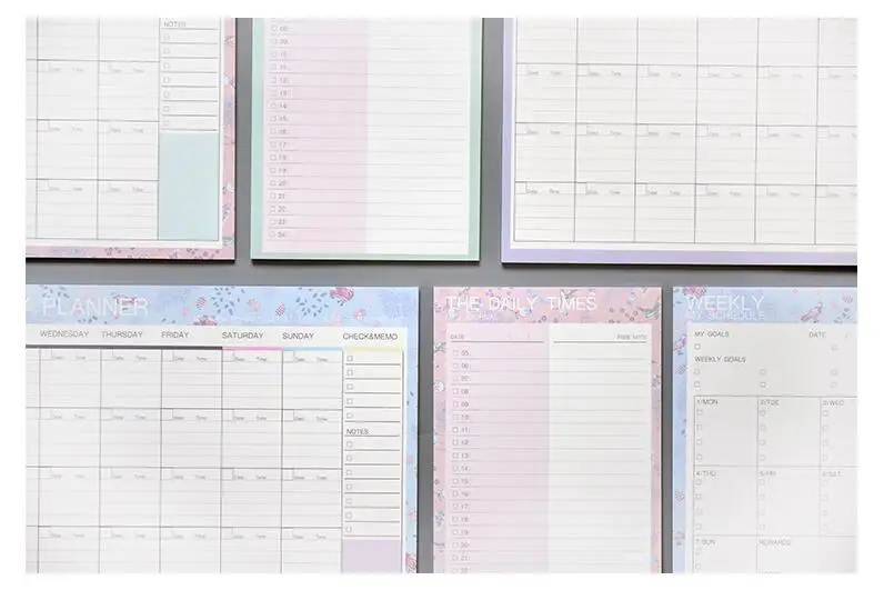 Lovely Floral Monthly Paper Pad 20 Sheets 21*28.5cm DIY Monthly Planner Desk Agenda Gift School Office Supplies Free Shipping 13
