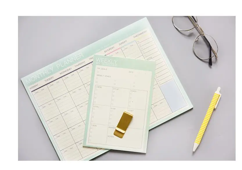 Lovely Floral Monthly Paper Pad 20 Sheets 21*28.5cm DIY Monthly Planner Desk Agenda Gift School Office Supplies Free Shipping 19