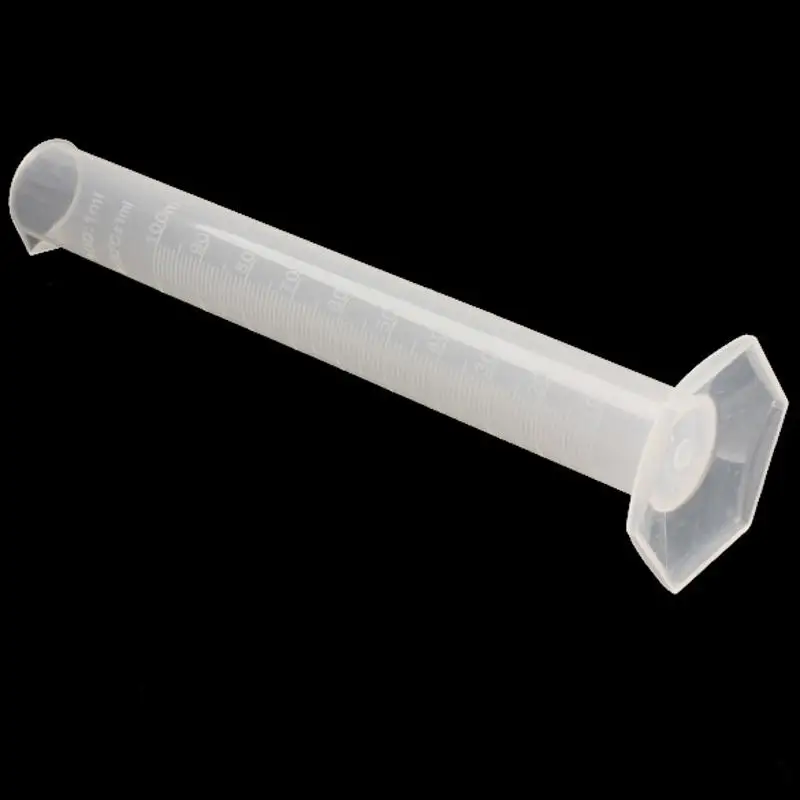 100ml Translucent Plastic Laboratory Cylinder Graduated Measuring Cylinder Tools for Chemistry Laboratory Test School Supplies 6
