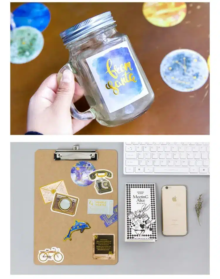 24Pcs/lot Creative Golden Animals Plants Decoration Sticker Diy Ablum Diary Scrapbooking Label Sticker Stationery School Supply 17