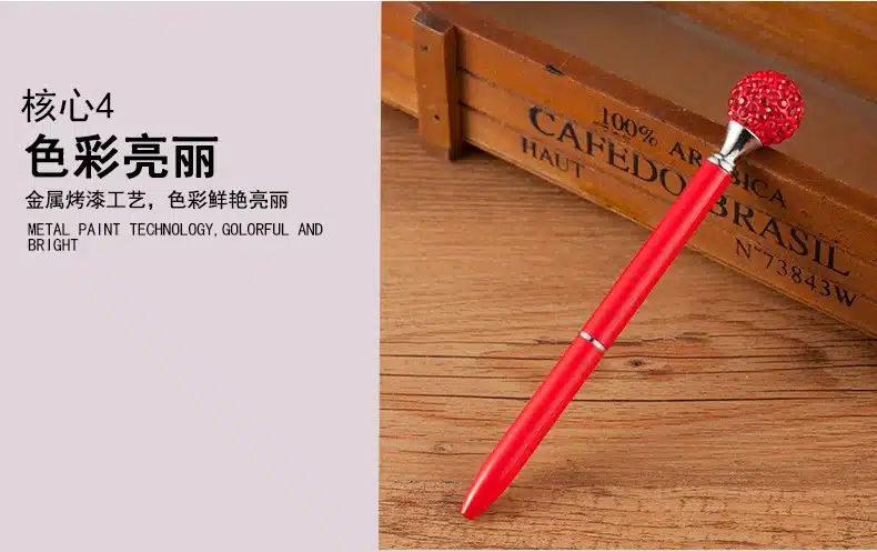 Kawaii Crystal Ball Pens Ballpen Fashion Girl 19 Carat Large Diamond Ballpoint Pens Pens For School Stationery Office Supplies 10