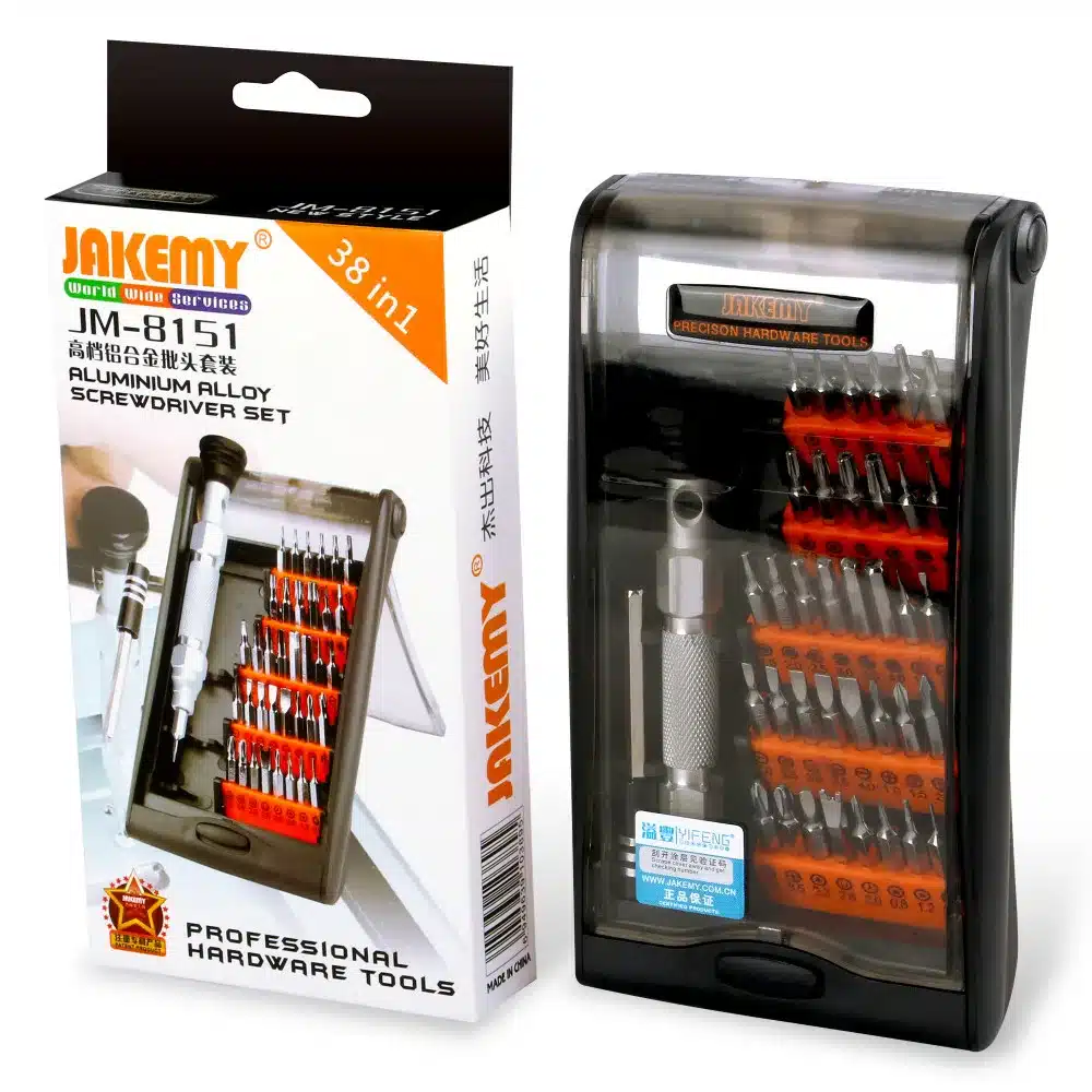 JAKEMY JM-8151 38 in 1 Portable Hardware Hand Tools Set Precision Screwdriver Set Multifunction Tablet PC Phone Repair Tool Kit 15