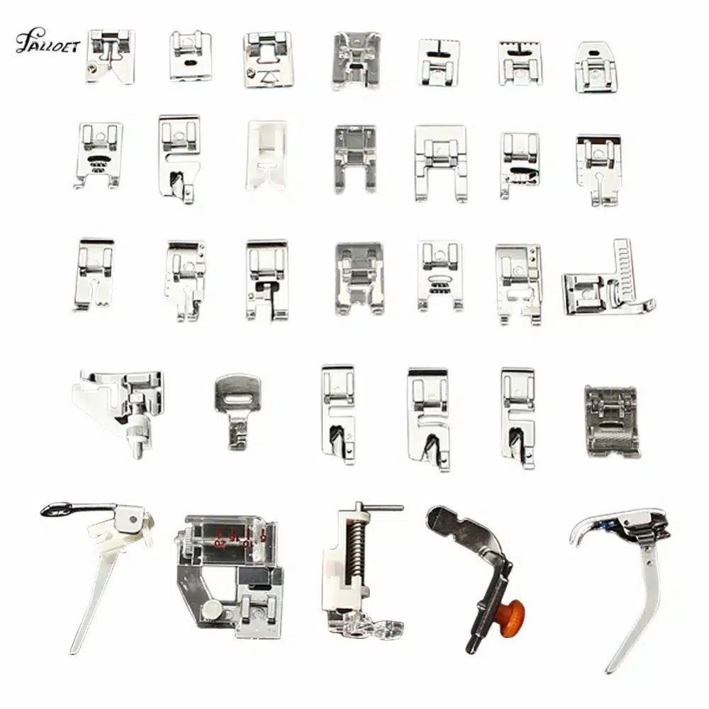 Multifunction 32pcs Presser Sewing Machines Foot Feet Snap On Sewing Domestic Household Sewing Tools Set Box 2018Dropshipping 18