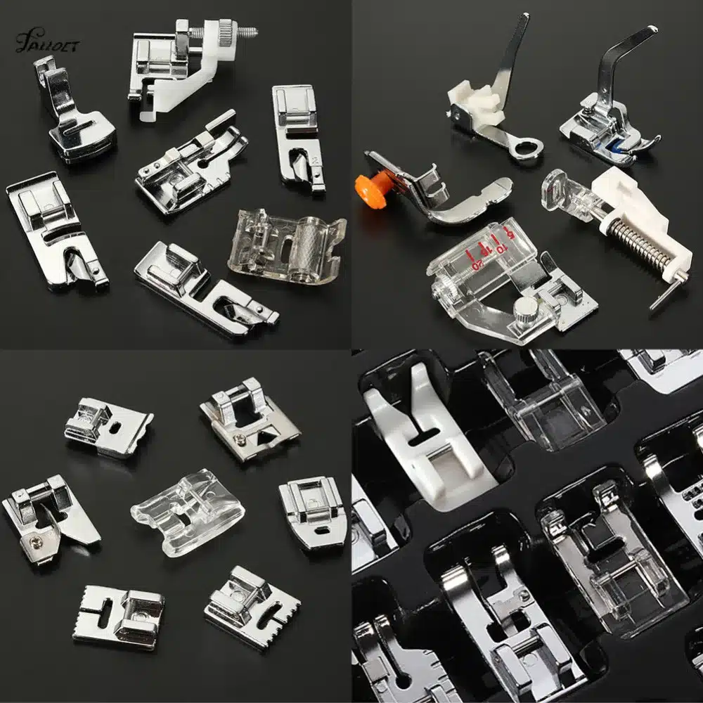 Multifunction 32pcs Presser Sewing Machines Foot Feet Snap On Sewing Domestic Household Sewing Tools Set Box 2018Dropshipping 21