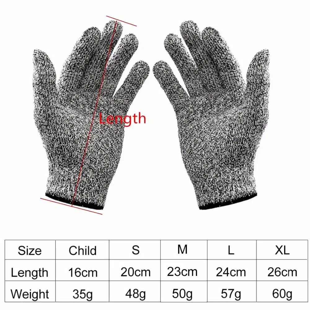Cut-resistant Anti-Knife Glove Chain Saw Safty Gloves Level 5 Protection Hunting Survival Gear Travel Tool Camping Size L XL 23