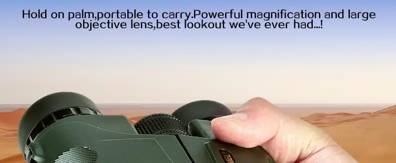 USCAMEL Military HD 10x42 Binoculars Professional Hunting Telescope Zoom High Quality Vision No Infrared Eyepiece Army Green 19