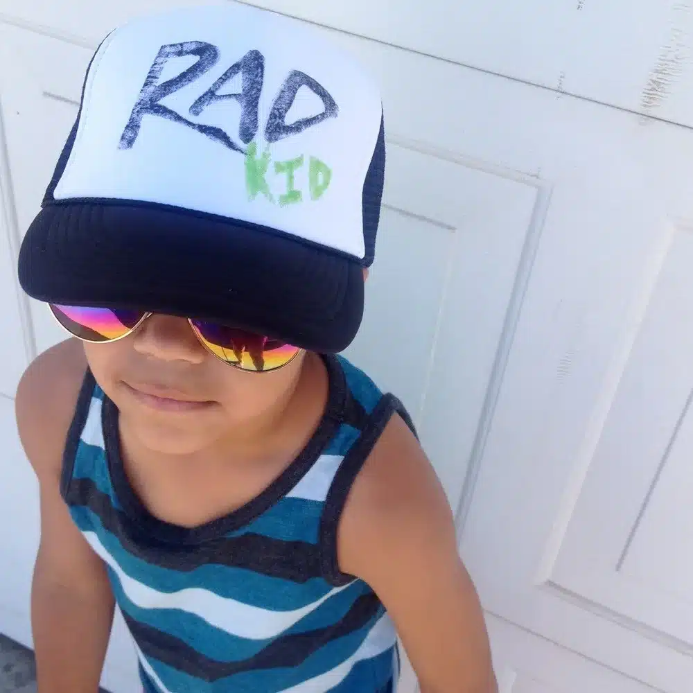 Custom Trucker Cap Kids Free Print Text Logo Boys Girls Personalized Gifts Children Curved Visor Hat Adjustable Free Shipping 3