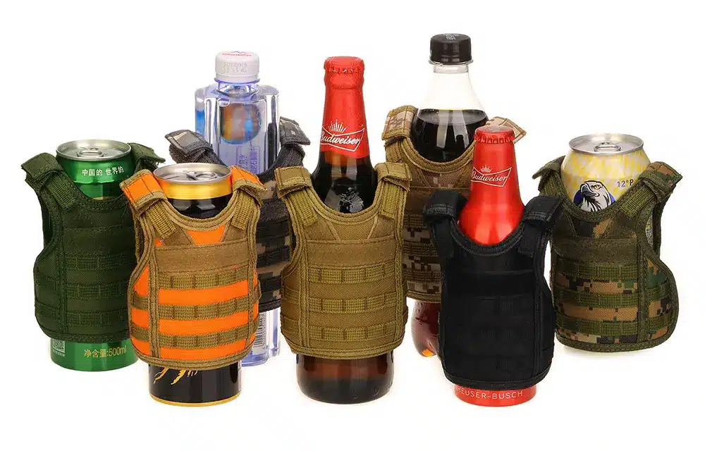 SINAIRSOFT Tactical Premium Beer Military Molle Mini Miniature Hunting Vests Beverage Cooler adjustable shoulder straps LY2074 5