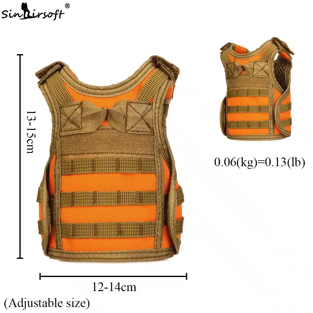 SINAIRSOFT Tactical Premium Beer Military Molle Mini Miniature Hunting Vests Beverage Cooler adjustable shoulder straps LY2074 7