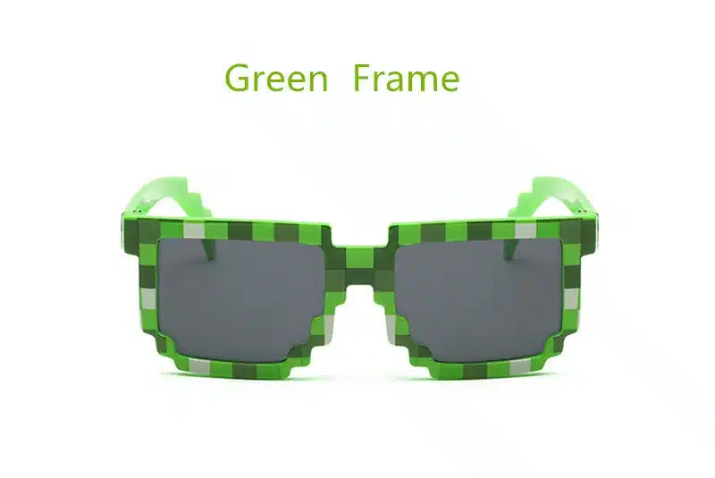 LongKeeper Fashion Kids Sunglasses Smaller Size Minecraft Sunglasses Mosaic Boys Girls Pixel Eyewares With Case Children Gift 21