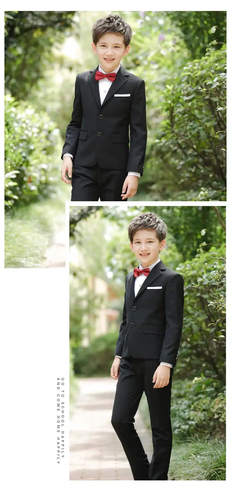 5pcs/set Boys Blazer Suits Kid Boy Wedding Suits Black Blue and Red Blazer Dress Costume Garcon Formal Blazer Suits 1