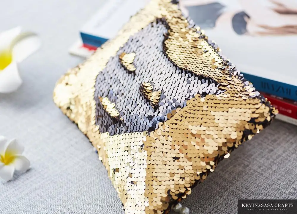 New Gold Pencil Case Reversible Sequin School Supplies Bts Stationery Gift Cute Pencil Box Pencilcase School Tools Pencil Cases 25