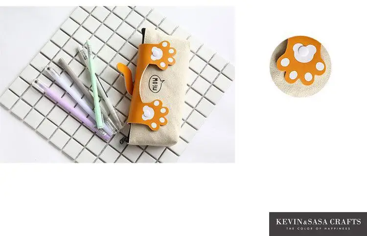 Cats Pencil Case Fabric Quality School Supplies Bts Stationery Gift School Cute Pencil Box Pencilcase Pencil Bag School Tools 18