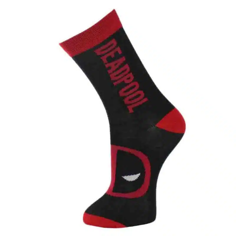 Men Flash cartoon cotton crew socks captain superhero batman elite deadpool socks personality men elastic skate knee socks 5