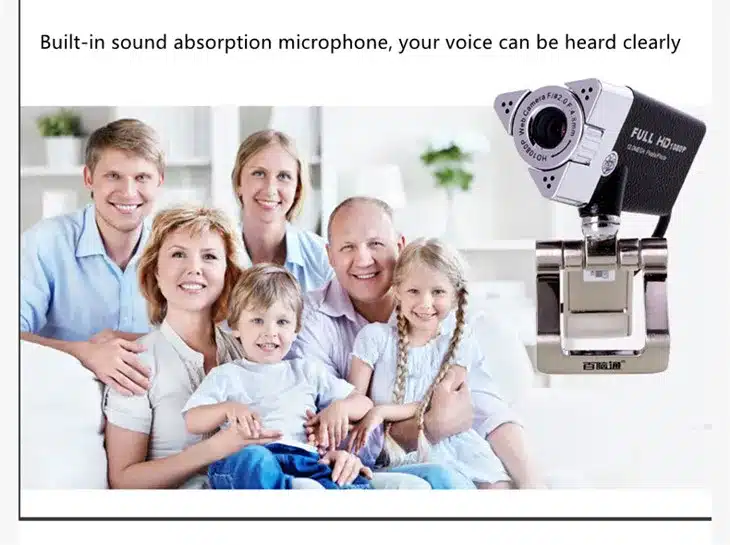 AONI Webcam 1920*1080 HD Computer Web Cam For Laptop Desktop Smart TV USB Plug and Play Low-light Gain 1080P Web Camera With MIC 7