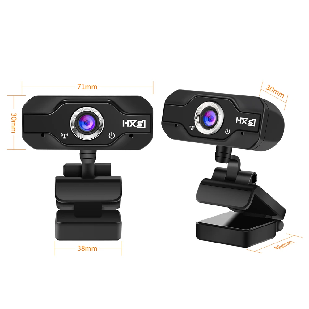 HXSJ S50 USB Web Camera 720P HD 1MP Computer Camera Webcams Built-in Sound-absorbing Microphone 1280 * 720 Dynamic Resolution 7