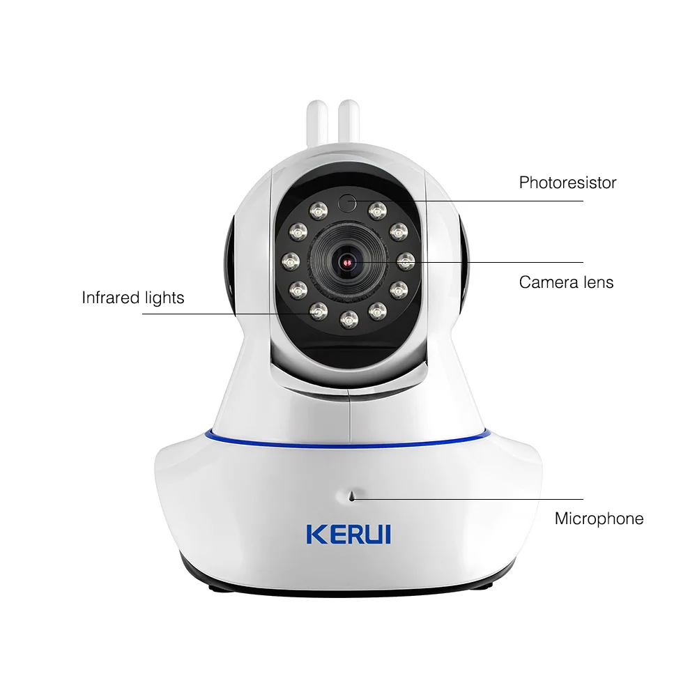 KERUI N62 Wireless Network camera 720P HD WiFi IP camera Webcam Home Security Camera Surveillance PnP P2P APP Pan Tilt IR Cut 28
