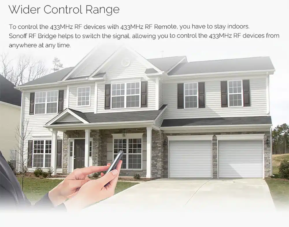Smart Home Automation Sonoff RF Bridge WiFi 433 MHz Universal Switch Intelligent Domotica Wi-Fi Remote RF Controller 3