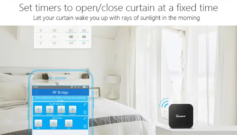 Smart Home Automation Sonoff RF Bridge WiFi 433 MHz Universal Switch Intelligent Domotica Wi-Fi Remote RF Controller 5